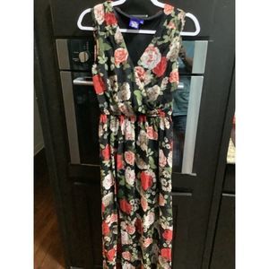 Disney Beauty and the Beast Floral Dress   Sz M